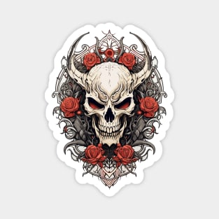 Eternal Love: Skull and Roses Magnet