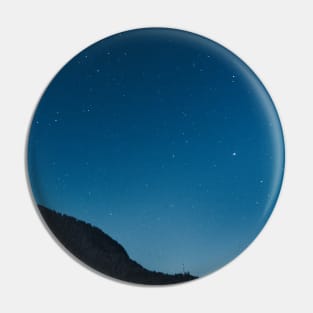 Starry night sky in the mountains Pin