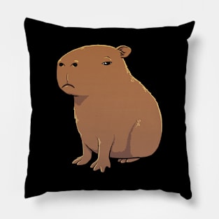 Capybara with a grumpy look Pillow