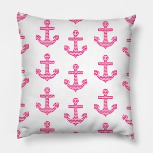 Anchor Pink Girls captain pattern women design Pillow