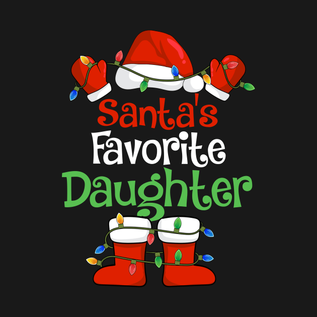 Santa's Favorite Daughter Funny Christmas Pajamas by cloverbozic2259lda