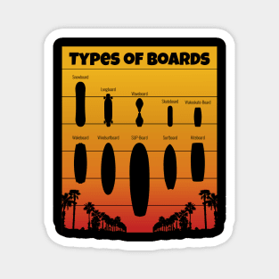 Skateboard Surf SUP-Board Snowboard & Boards Collection Magnet
