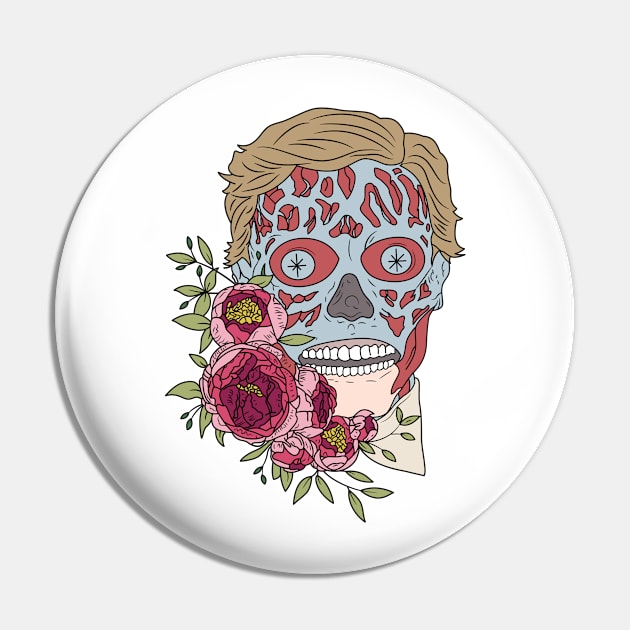 They Live Floral Pin by CultHorrorClub