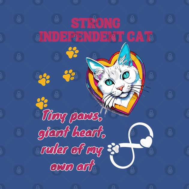 Strong Independent Cat T-shirt Design: Be Inspired By The Power And Beauty Of Cats by Inspire Me 