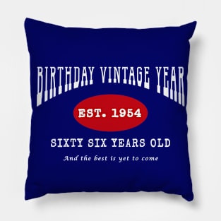 Birthday Vintage Year - Sixty Six Years Old Pillow