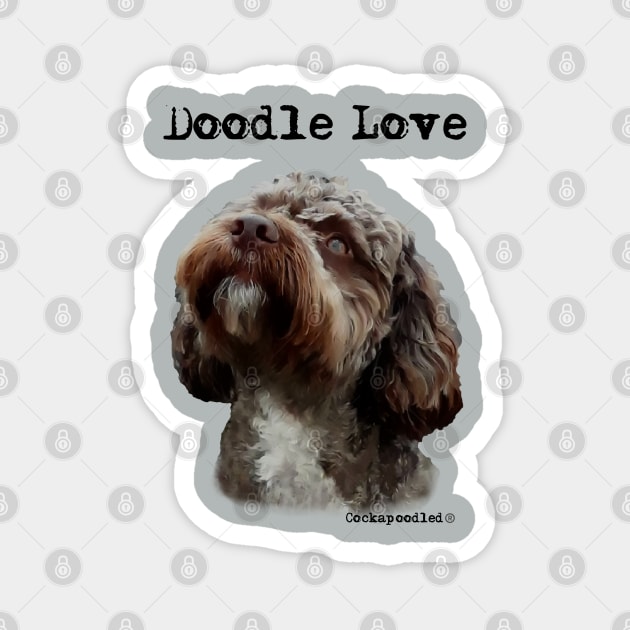 Doodle Dog Love Magnet by WoofnDoodle 