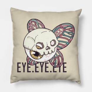 Eye Skull Butterfly Pillow