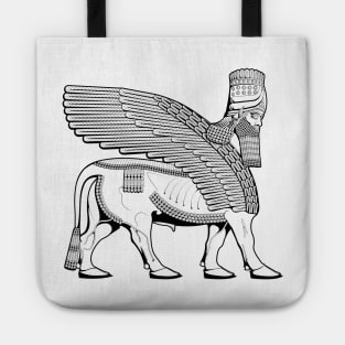 Lamassu Winged Bull Black Side Tote