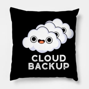 Cloud Backup Cute Computer Weather Pun Pillow