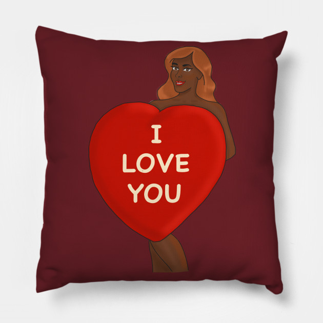 Heart Pinup Girl Orange Hair Pinup Girls Pillow Teepublic