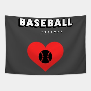 BASEBALL HEART BALL Tapestry