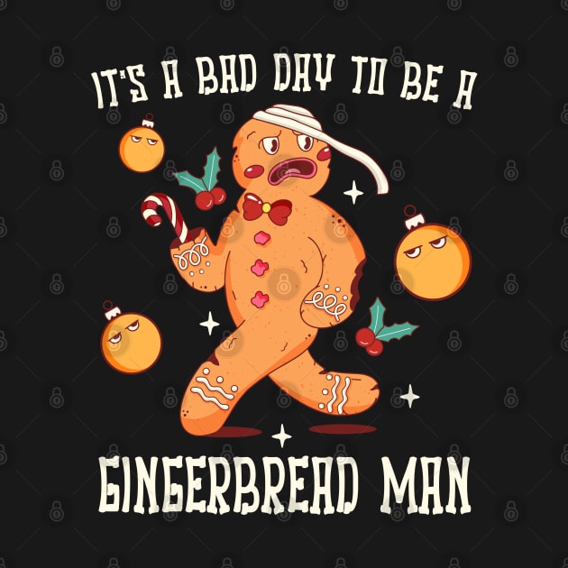 Funny gingerbread man Christmas t-shirt by Emmi Fox Designs