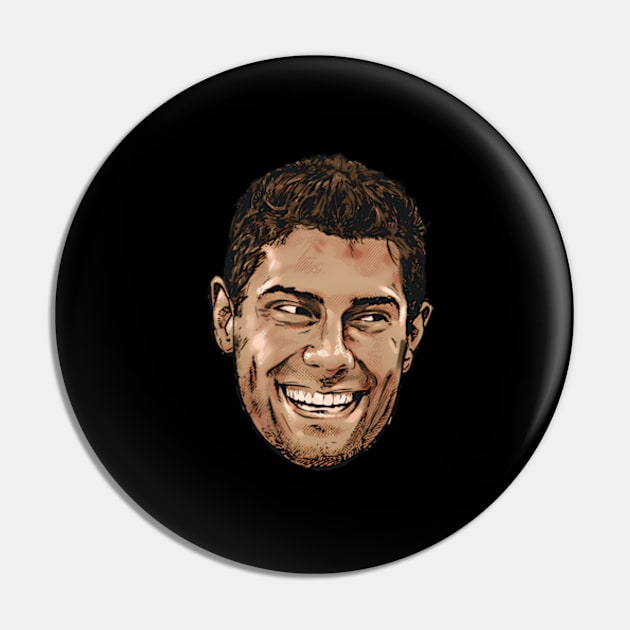 Jimmy Garoppolo Las Vegas Portrait Pin by caravalo