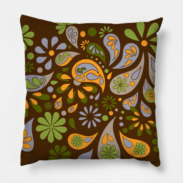 Autumn Color Palette Floral Decor Pillow by AlondraHanley