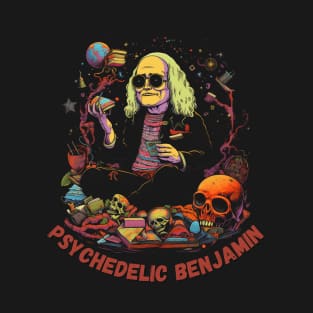 Benjamin Franklin Psychedelic Trippy 70's Retro T-Shirt