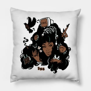 SZA The Soulful Melodies Of Social Consciousness Pillow