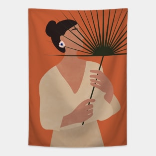 Botanical Woman - Modern Scandinavian Artwork Tapestry