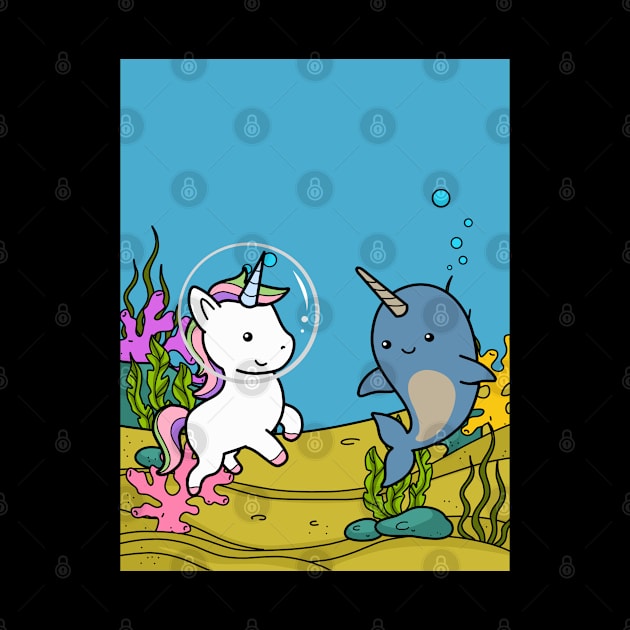 Unicorn Of The Sea Narwhal Gifts Underwater World Unicorn by PomegranatePower