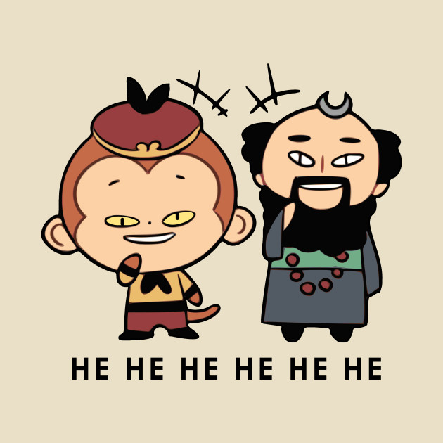 Chuckling Tiny Wukong and Wujing by 	 FatharaniYasmin