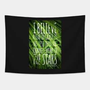 Walt Whitman Quote Poster With Grass Tapestry