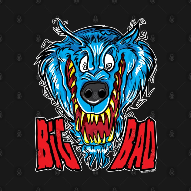 Snarling Wolf, Werewolf or Wolfman Cartoon by eShirtLabs