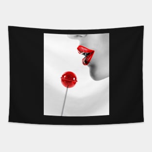 Woman, Girl, Lips print, Fashion art, Fashion print, Scandinavian art, Modern art, Wall art, Print, Minimalistic, Modern Tapestry