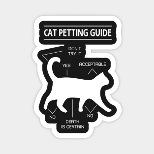 Cat Petting Guide - A purr-fect gift for your feline loving friend ! Magnet