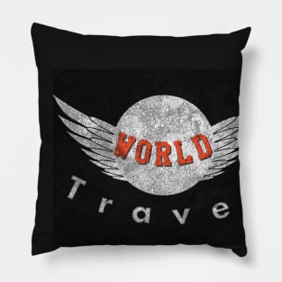 World Travel Vintage style Pillow