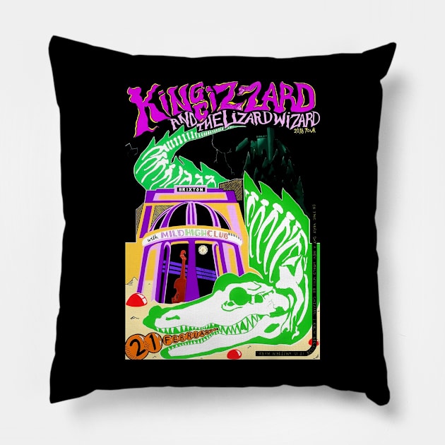 King Gizzard Lizard Wizard Pillow by SIJI.MAREM