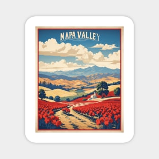 Napa Valley United States of America Tourism Vintage Poster Magnet