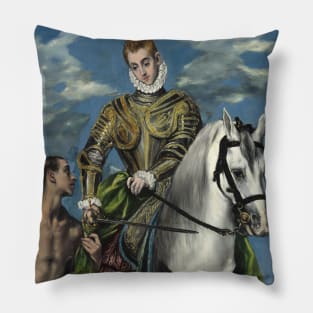 Saint Martin and the Beggar by El Greco Pillow