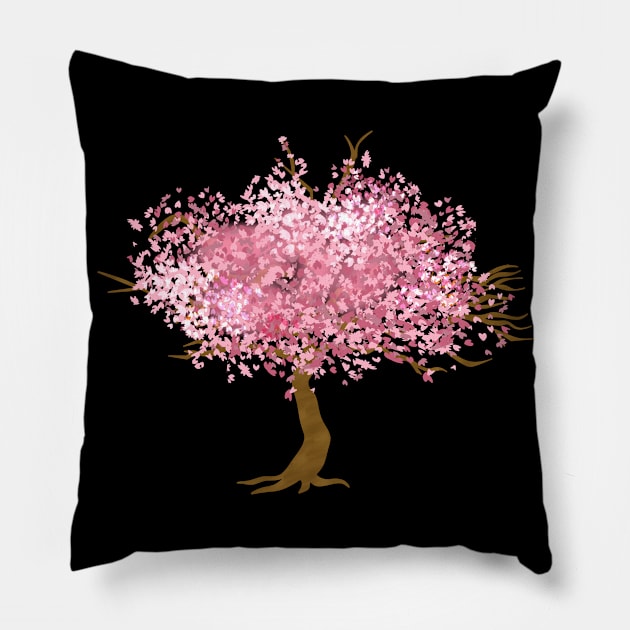 Cherry Blossom Tree Pillow by CITROPICALL