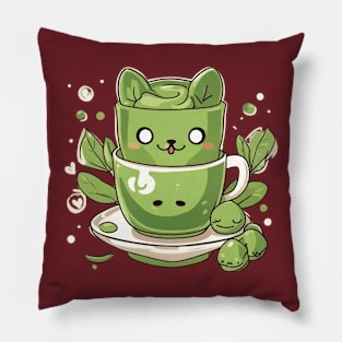 matcha green tea Pillow