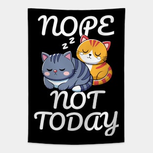 Cat Nap Nope Not Today Tapestry