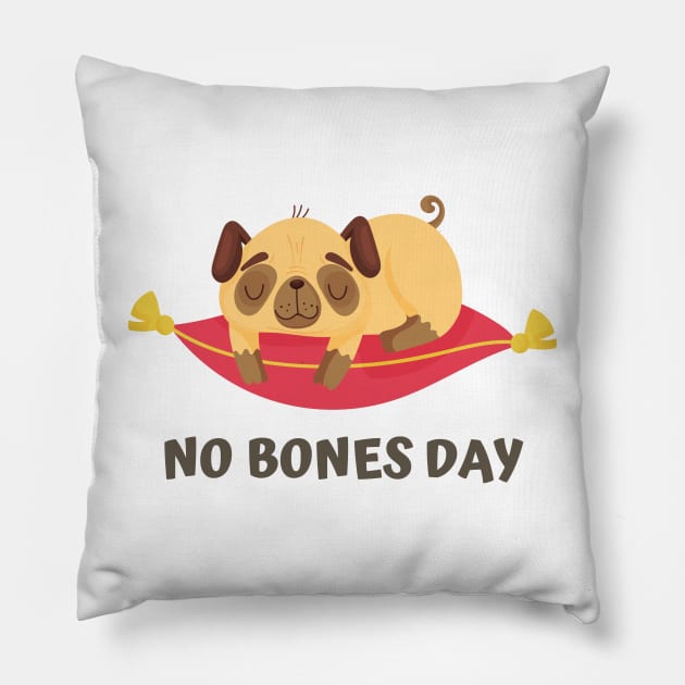 no bones day Pillow by goblinbabe