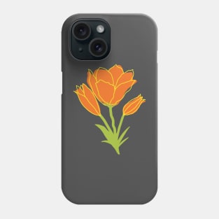 Sketchy Orange Flower Phone Case