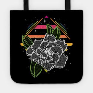 Retrowave Neon Gardenia Flower Tote