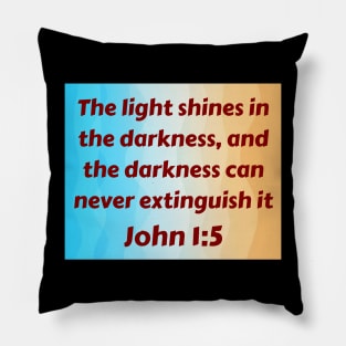 Bible Verse John 1:5 Pillow