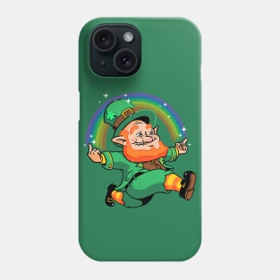 Leprechaun Middle Finger Up Luck You Rainbow St. Patrick's Day Phone Case