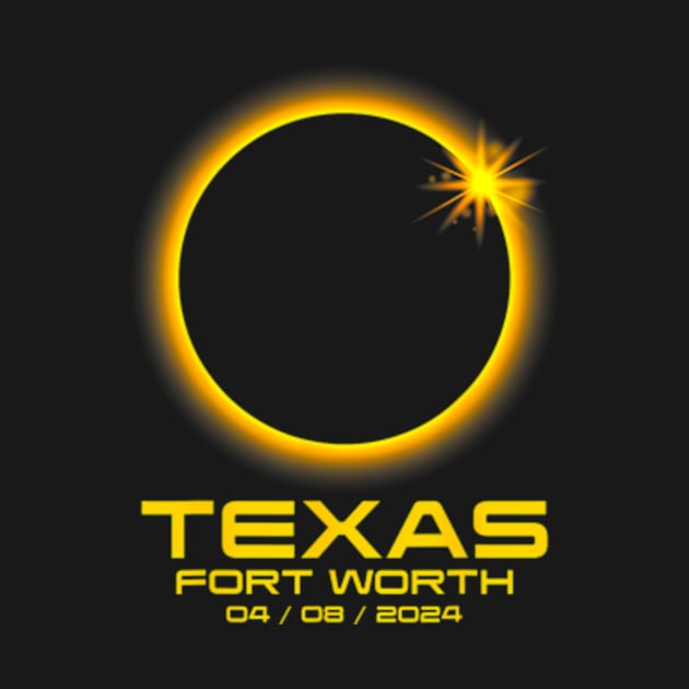 Fort Worth Texas Tx Total Solar Eclipse 2024 by SanJKaka