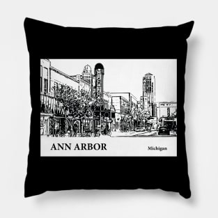 Ann Arbor Michigan Pillow