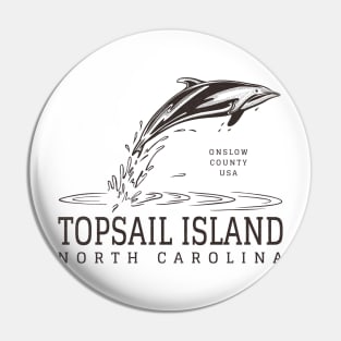 Topsail Island, NC Summertime Vacationing Dolphin Pin