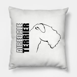 Airedale Terrier profile dog lover gift Pillow