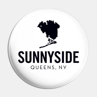 Sunnyside, Queens - New York (black) Pin