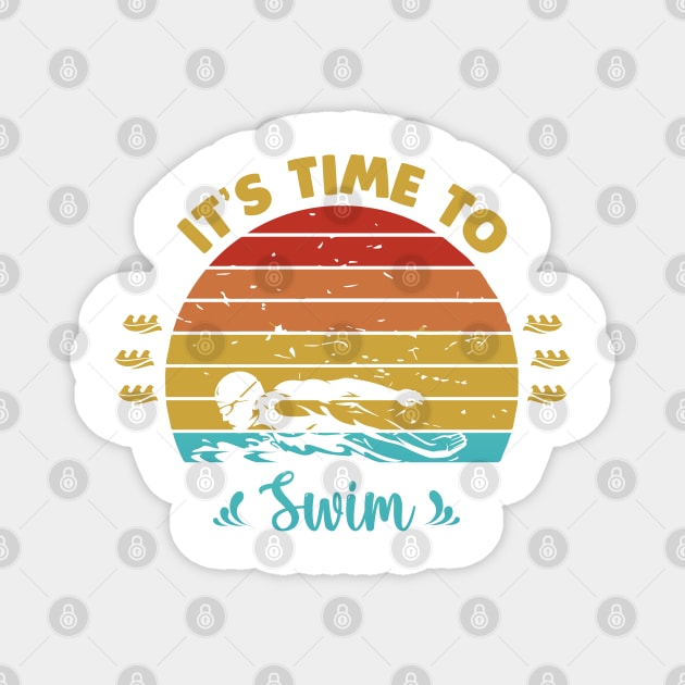 It Is Time To Swim Magnet by Swimarts