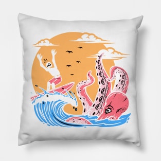 Even an octopus won’t stop me Pillow