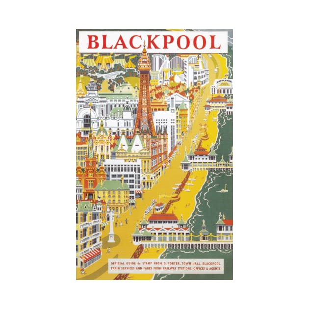 Blackpool - Vintage Railway Travel Poster - 1955 by BASlade93