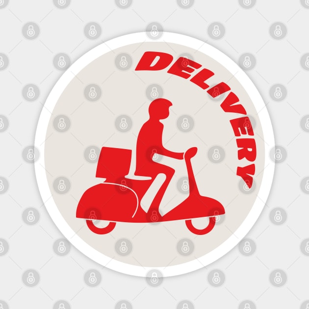 Delivery Silhouette Magnet by DiegoCarvalho