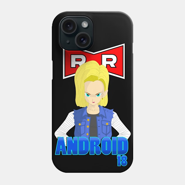 Dragonball Z Android 18 Phone Case by Dori