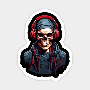 Cool Skeleton-Skull Headphones Magnet